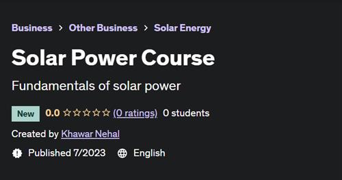 Solar Power Course