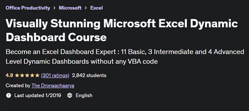 Visually Stunning Microsoft Excel Dynamic Dashboard Course