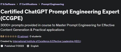 Certified ChatGPT Prompt Engineering Expert (CCGPE)