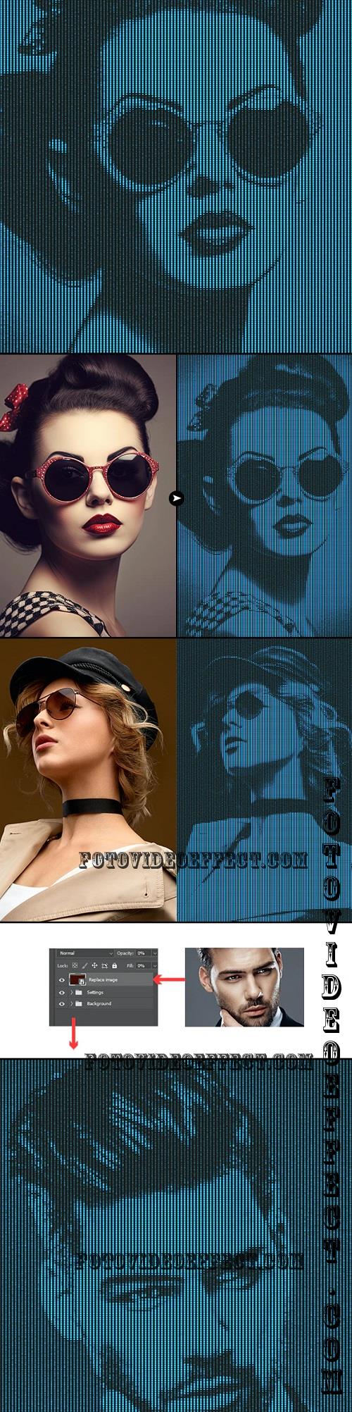 Retro Futuristic Photo Effect - 46624277