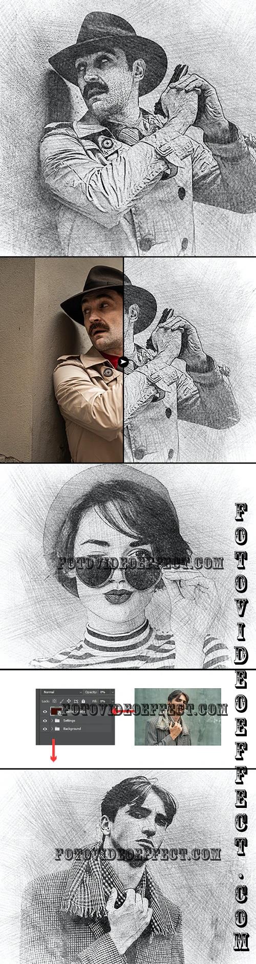 Sketch Photo Effect - 46701046