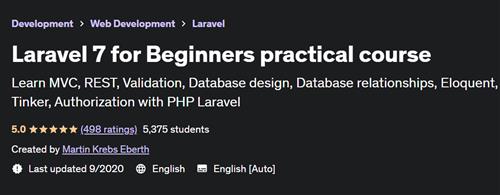 Laravel 7 for Beginners practical course
