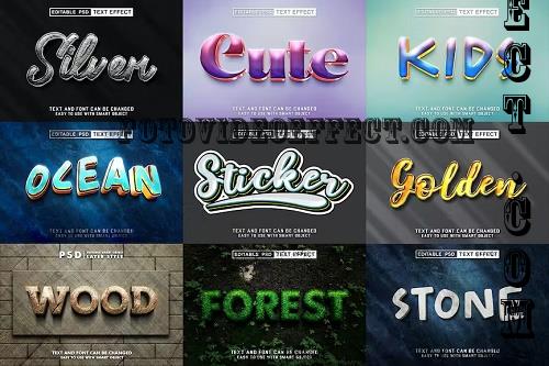 9 Styles of Editable Psd Text Effect - TXF53M5