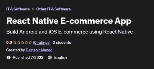 React Native E–commerce App