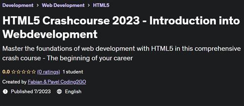 HTML5 Crashcourse 2023 – Introduction into Webdevelopment