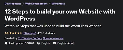 12 Steps to build your own Website with WordPress