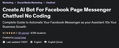 Create AI Bot For Facebook Page Messenger Chatfuel No Coding