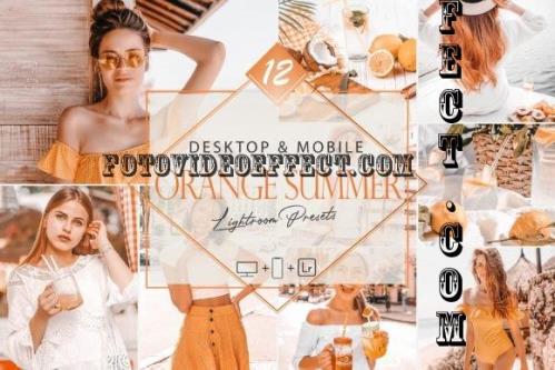 12 Orange Summer Lightroom Presets