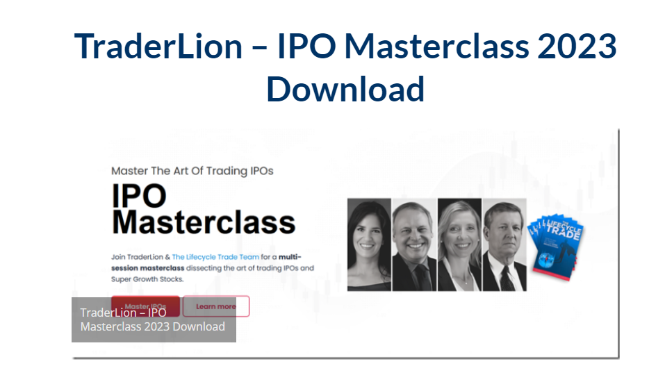 TraderLion – IPO Masterclass Download 2023