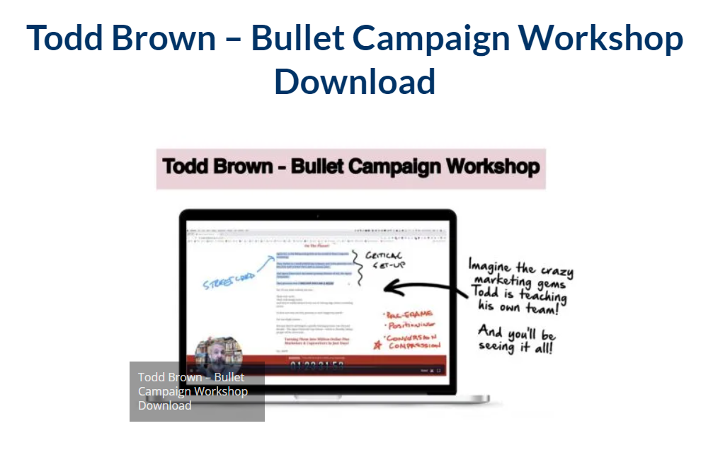 Todd Brown – Bullet Campaign Workshop Download 2023