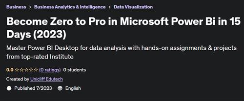 Become Zero to Pro in Microsoft Power Bi in 15 Days (2023)