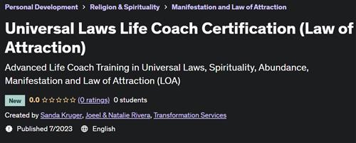 Universal Laws Life Coach Certification (Law of Attraction)
