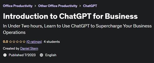 Introduction to ChatGPT for Business