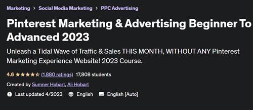 Pinterest Marketing & Advertising Beginner To Advanced 2023