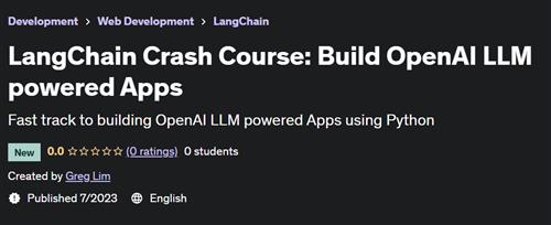 LangChain Crash Course – Build OpenAI LLM powered Apps