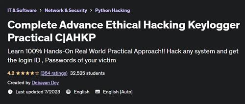 Complete Advance Ethical Hacking Keylogger Practical C|AHKP