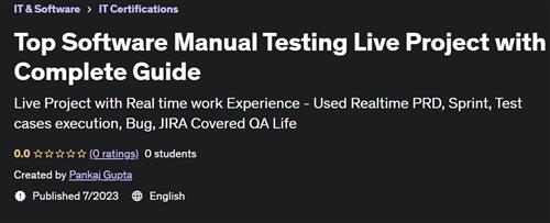 Top Software Manual Testing Live Project with Complete Guide