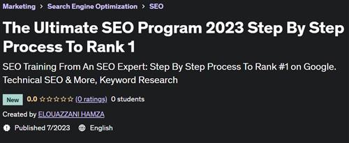 The Ultimate SEO Program 2023 Step By Step Process To Rank 1