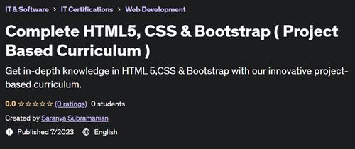 Complete HTML5, CSS & Bootstrap ( Project Based Curriculum )