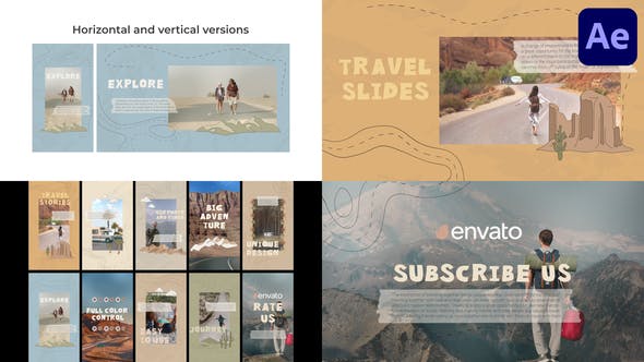 Videohive - Cartoon Travel Slideshow for After Effects 46923321