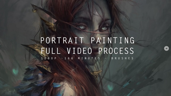 Artstation – Portrait Painting – Full video process + Brushes