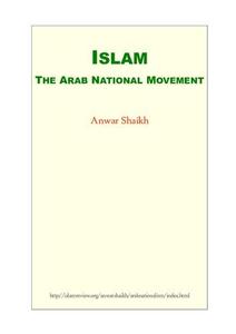 Islam, the Arab National Movement