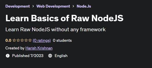 Learn Basics of Raw NodeJS