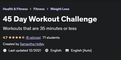 45 Day Workout Challenge by Samantha Holley