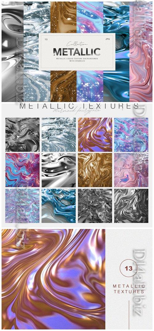 Liquid Metallic Sparkle Textures