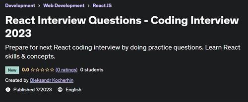 React Interview Questions – Coding Interview 2023