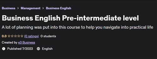 Business English Pre–intermediate level