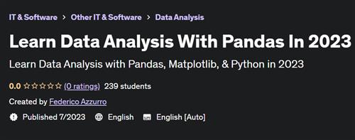 Learn Data Analysis With Pandas In 2023