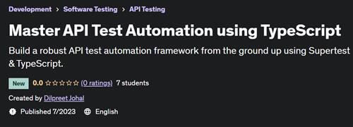 Master API Test Automation using TypeScript
