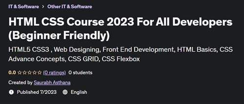 HTML CSS Course 2023 For All Developers (Beginner Friendly)
