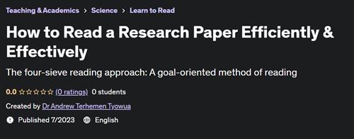 How to Read a Research Paper Efficiently & Effectively