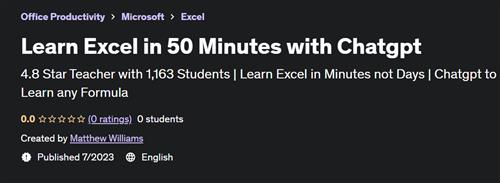 Learn Excel in 50 Minutes with Chatgpt