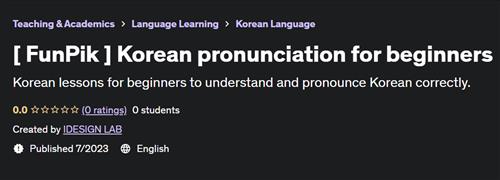 [ FunPik ] Korean pronunciation for beginners