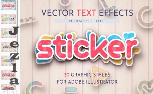 30 Paper Sticker Text Effects - 31384960