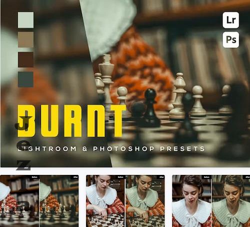 6 Burnt Lightroom and Photoshop Presets - LZCQE93