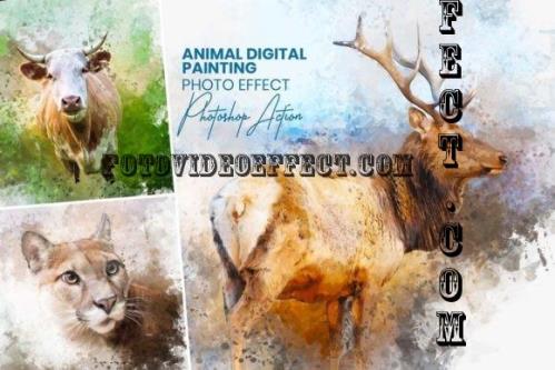 Animal Digital Painting Photo Effect - 21342099