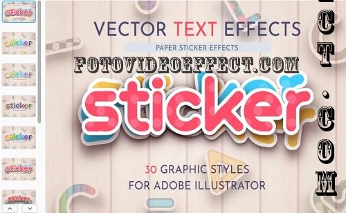 30 Paper Sticker Text Effects - 31384960