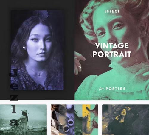 Vintage Portrait Poster Effect - 12164632