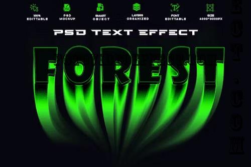 Forest Liquid Text Effect PSD - 6647PYB