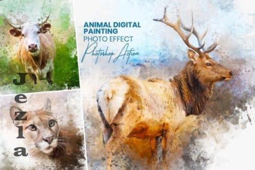 Animal Digital Painting Photo Effect - 21342099