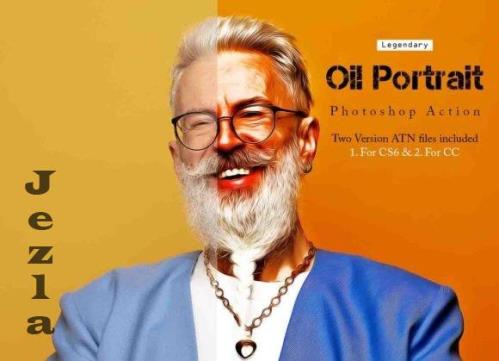 Legendary Oil Portrait Ps Action - 31381723