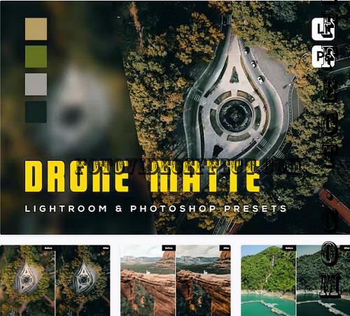 6 Drone Matte Lightroom and Photoshop Presets - AJ9264S