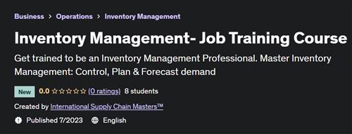 Inventory Management– Job Training Course