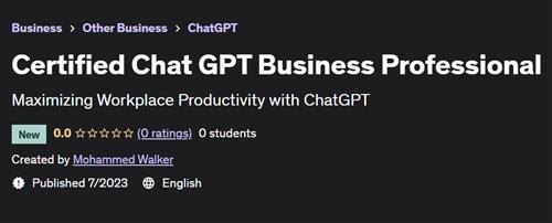 Certified Chat GPT Business Professional