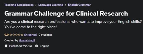 Grammar Challenge for Clinical Research