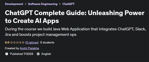 ChatGPT for Developers – Create AI Apps – Complete Guide